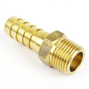 1/2″ BSPT x 5/8″ (16mm) Brass Hose Tail Fitting/Water-Hose Manifold Fitting