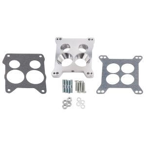 CARB MANIFOLD ADAPTER PLATE KIT | SQUARE BORE TO SPREAD BORE BASE | EDELBROCK, HOLLEY, CARTER ETC | PORTED
