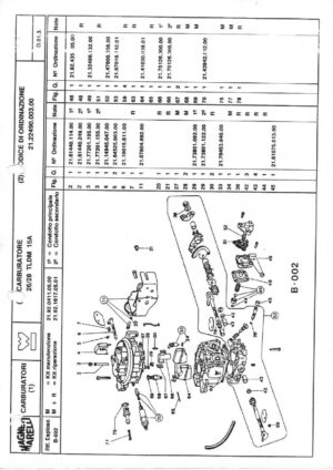 WEBER CARBURETTOR 26/28 TLDM 15A diagram