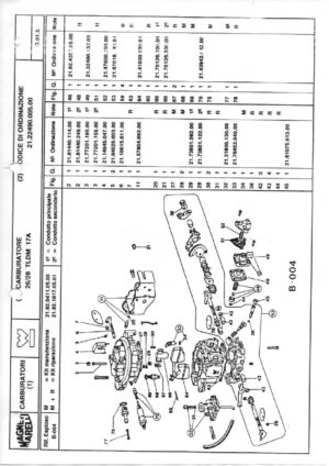 WEBER CARBURETTOR 26/28 TLDM 17A diagram