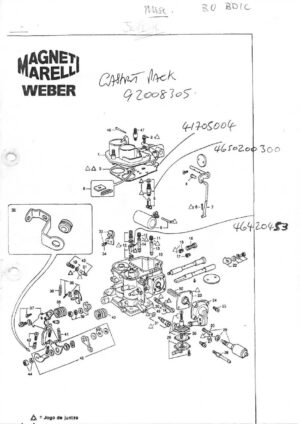 WEBER CARBURETTOR 30 BDIC diagram