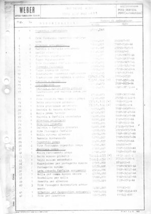 WEBER CARBURETTOR 32/36 DGAV - 4B 1 FORD CORTINA 2000 Automatic diagram