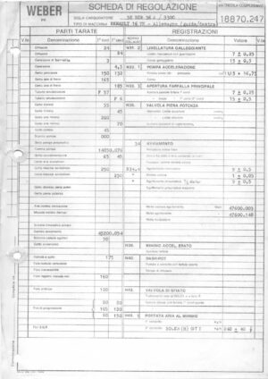 WEBER CARBURETTOR 32 DIR 36 A/9300 RENAULT 16 TM GERMANY diagram