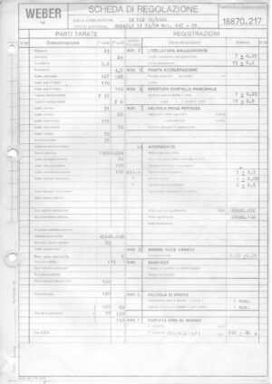 WEBER CARBURETTOR 32 DIR 49/6900 RENAULT 12 TS/TM diagram