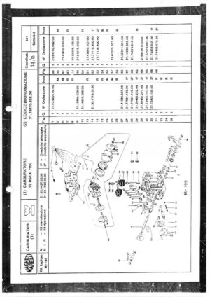 WEBER CARBURETTOR 32 DSTA /150 diagram