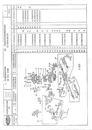 WEBER CARBURETTOR 36 TLC 1/200 diagram