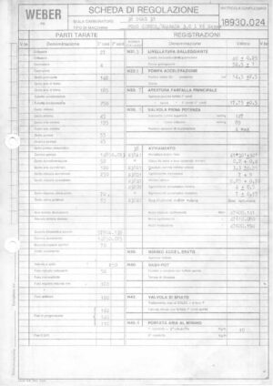 WEBER CARBURETTOR 38 DGAS 3B FORD CONSUL/GRANADA 3L V6 ESSEX diagram