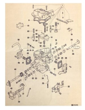 WEBER CARBURETTOR 38 DGMS FORD/GRANADA 3L PRIVATE CLIENT 2 diagram
