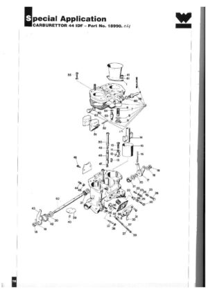 WEBER CARBURETTOR 44 IDF PART NO 18990.061 diagram